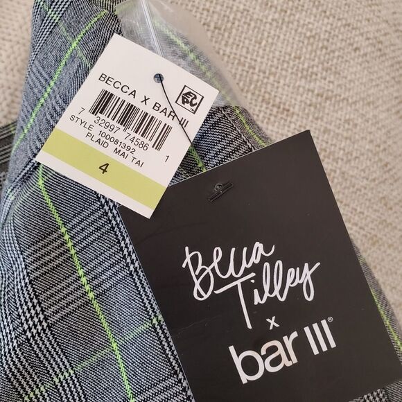 Bar III Becca Tilley x Plaid Tapered Pants - Picture 14 of 15
